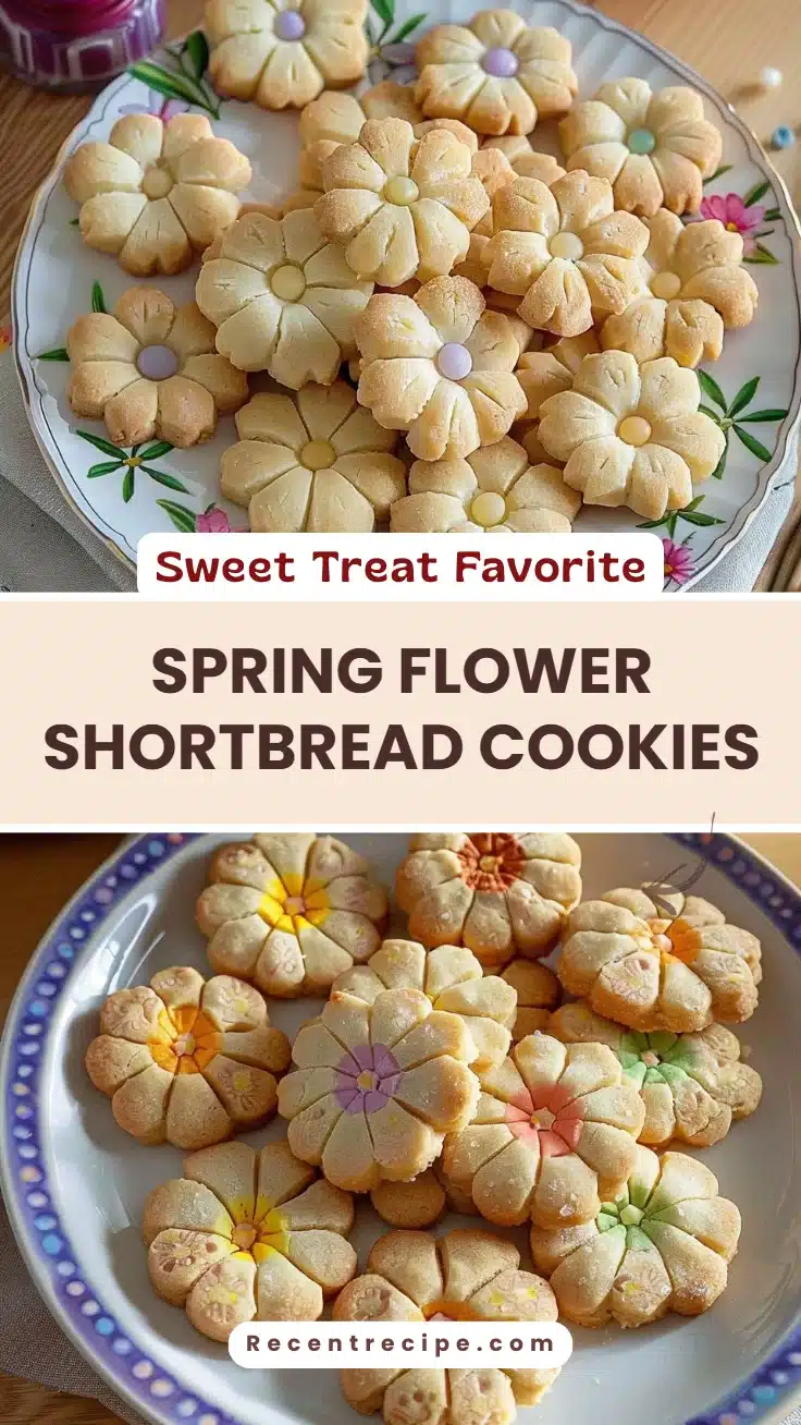 Spring Flower Shortbread Cookies