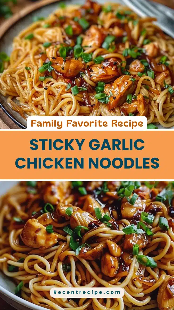 Sticky Garlic Chicken Noodles