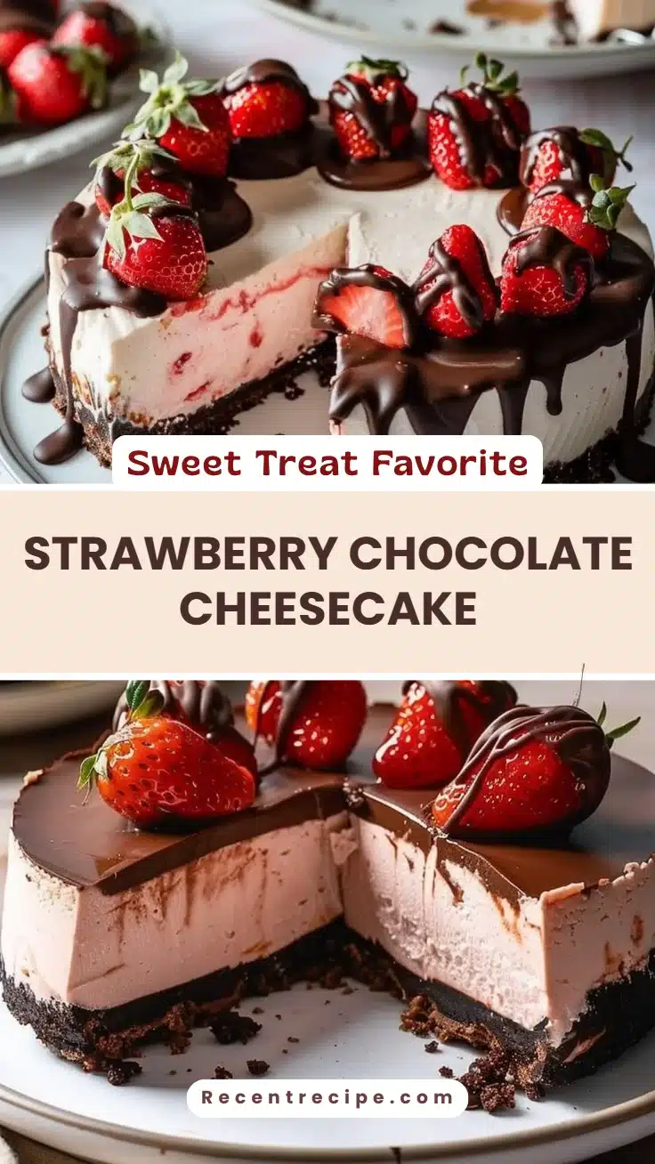 Strawberry Chocolate Cheesecake
