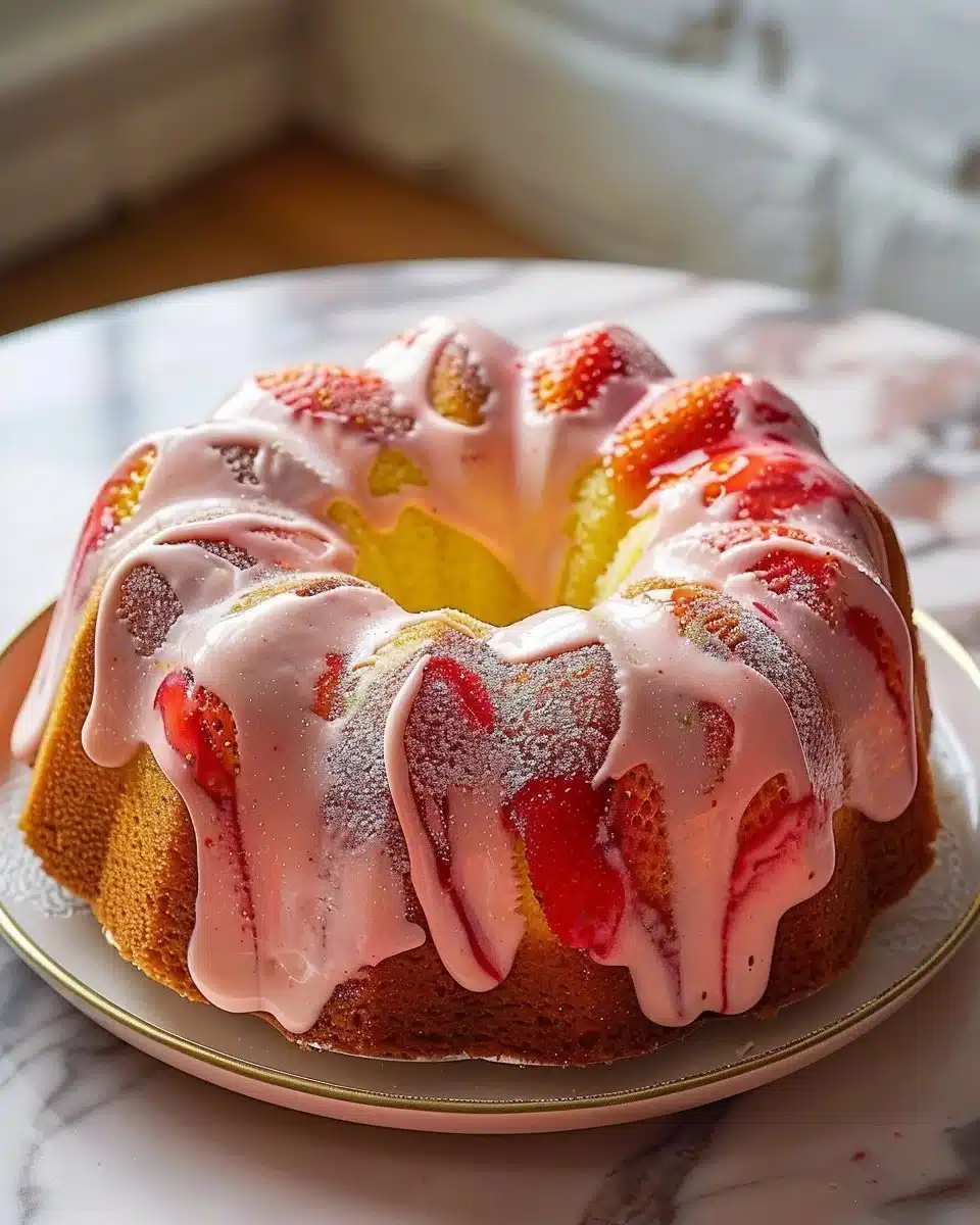 Strawberry Milkshake Pound Cake Recipe