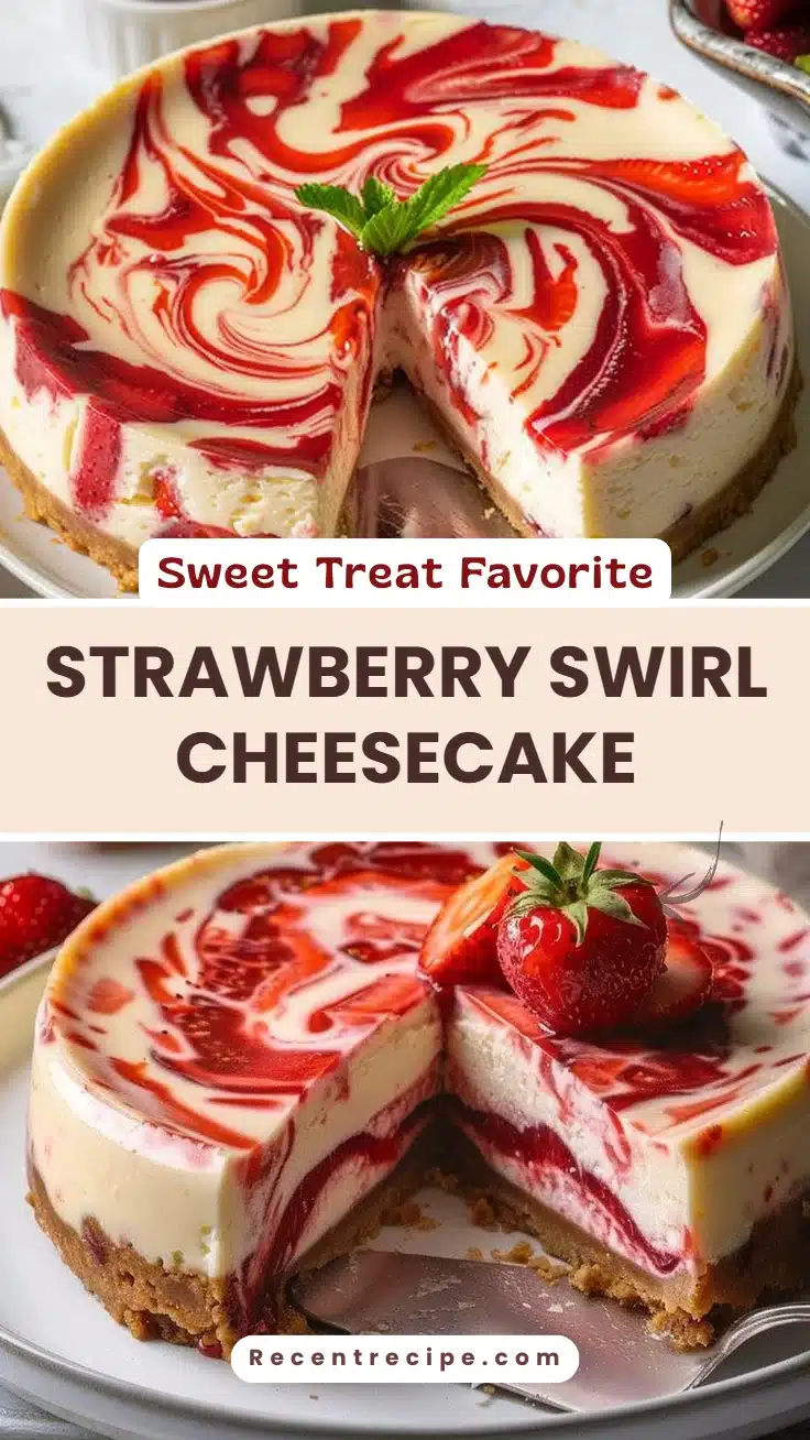 Strawberry Swirl Cheesecake