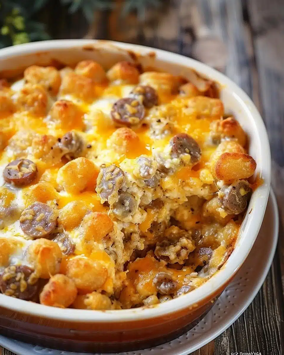Tater Tot Sausage Breakfast Casserole