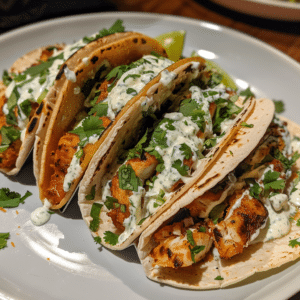 Mexican Fish Tacos With Zesty Lime Crema