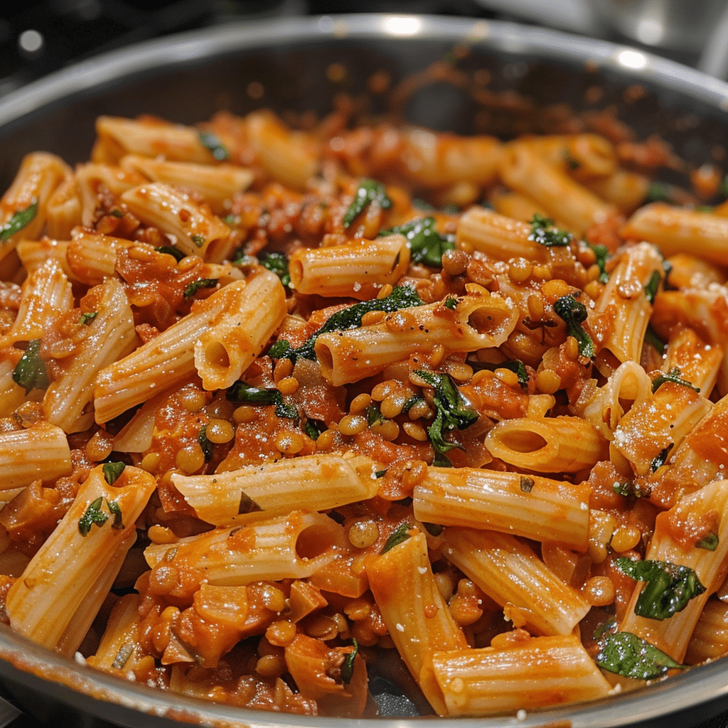 One Pot Lentil Pasta: A Hearty, Budget-Friendly Plant-Based Comfort Food with Minimal Cleanup