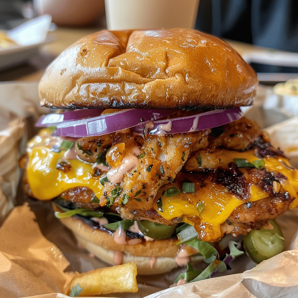 Chipotle Chicken Burger with Smoky Zest