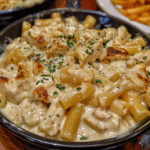 Chicken Rigatoni Alfredo with Garlic-Parmesan Sauce