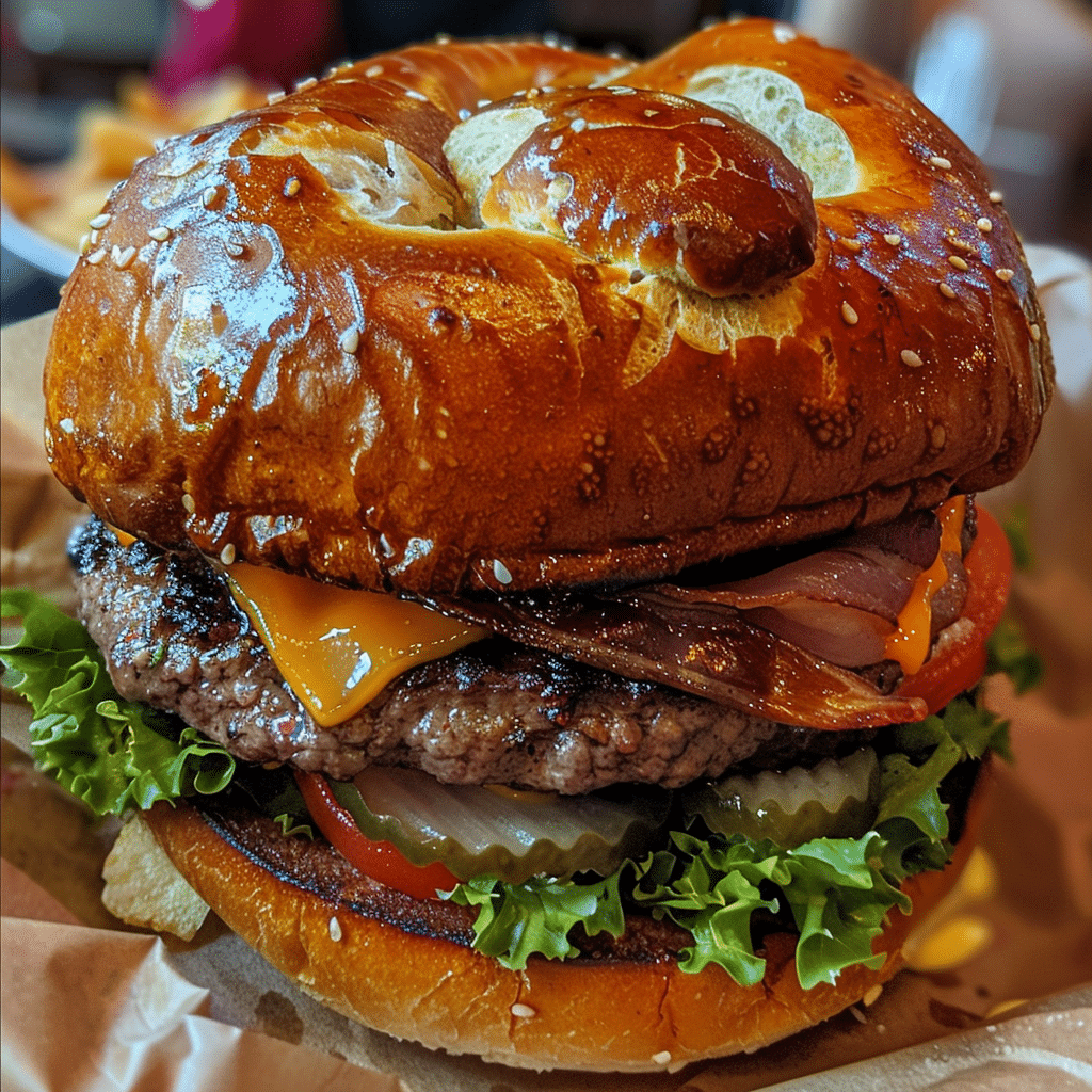 The Ultimate Pretzel Bun Burger Experience - Gourmet Chef-Style Recipe