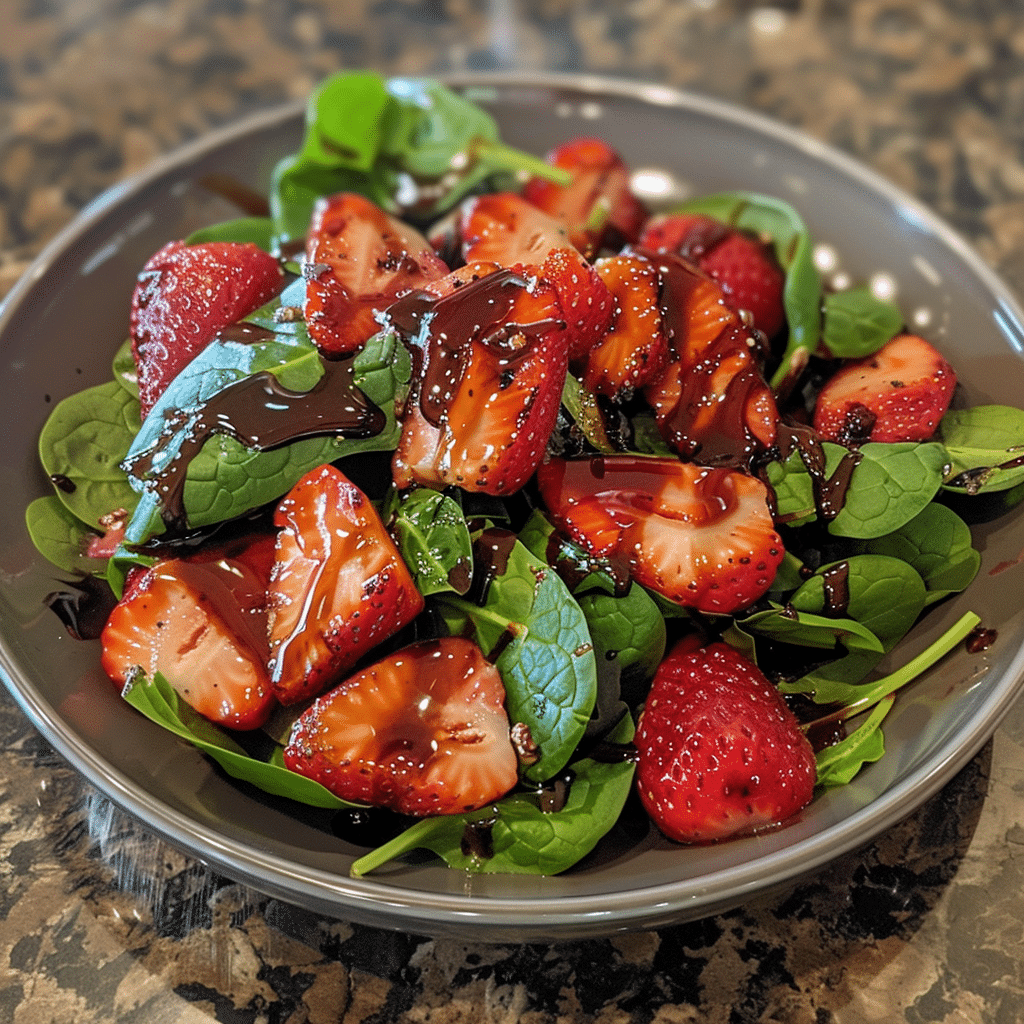 Strawberry Spinach Salad with Balsamic Glaze: The Perfect 10-Minute Summer Side That Balances Sweet and Savory