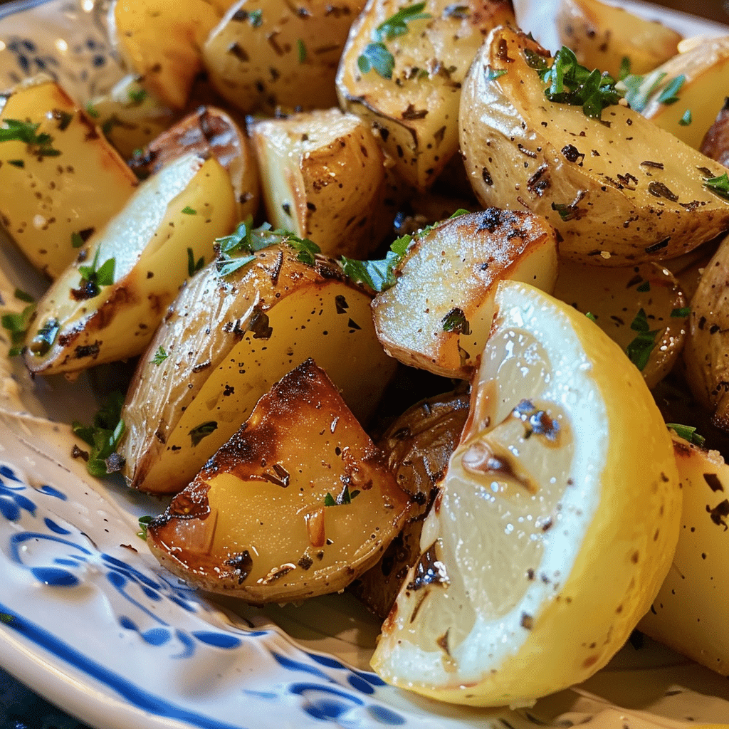 Greek-Style Lemon Potatoes with Garlic and Oregano