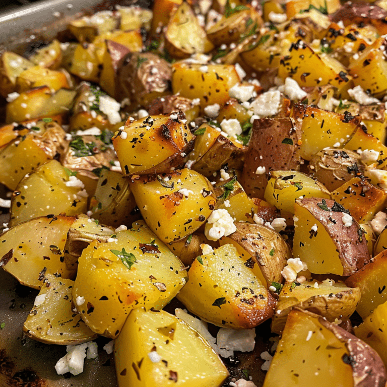 Zesty Greek Feta Roasted Potatoes
