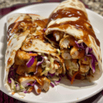 Smoky BBQ Chicken & Coleslaw Wraps