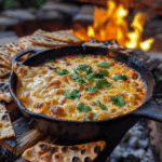 The Outdoor Melted Feast and the Smoky Cast-Iron Dipping Experience: Campfire Grilled Queso