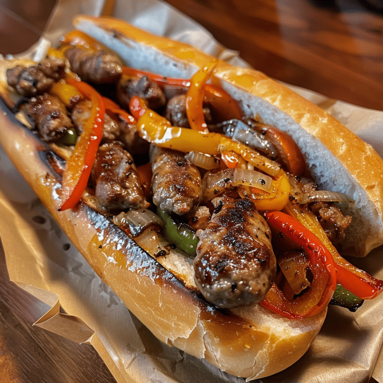 Ultimate Italian Sausage Subs: Game Day Hearty Lunch with Caramelized Peppers and Onions